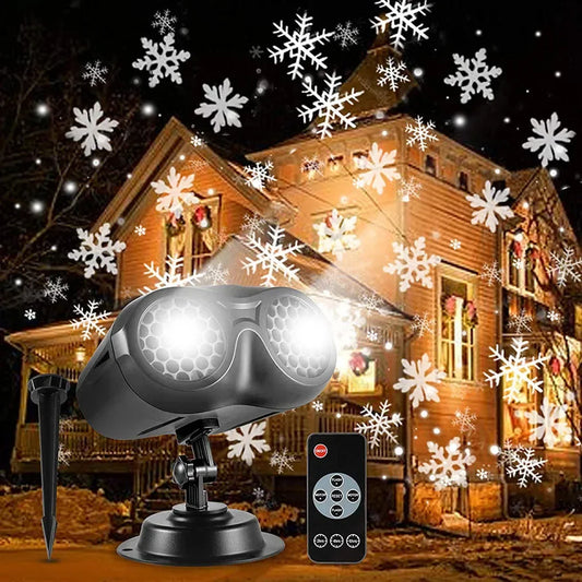 Double-Head Snowfall Projector — Transform Your Home Into a Winter Wonderland