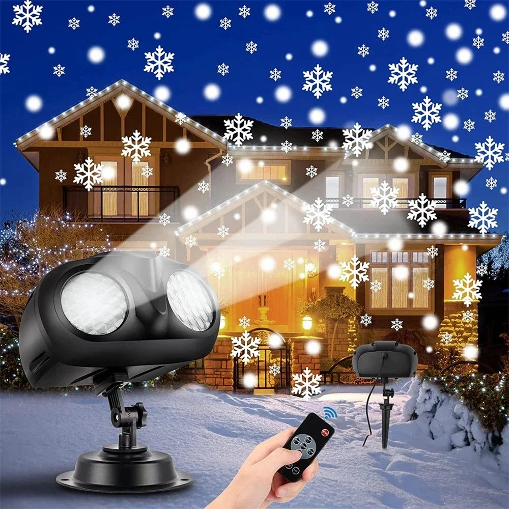 Double-Head Snowfall Projector — Transform Your Home Into a Winter Wonderland